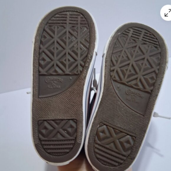 Converse Kids High Top Shoes Sz 10 Denim Look All Star‎ Classic - Good Cond - Picture 11 of 12